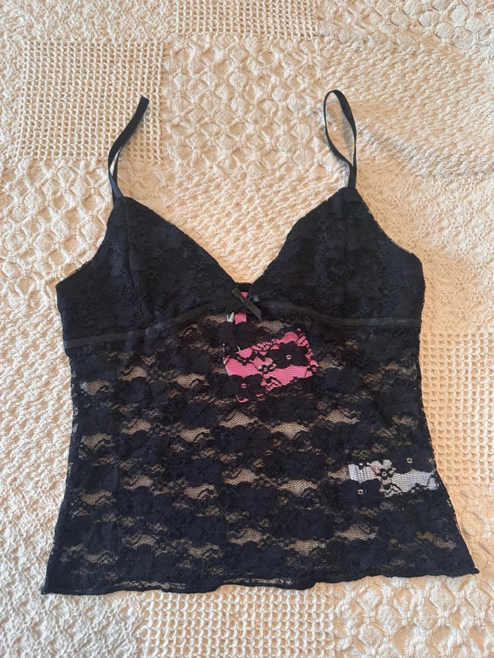 NWT Edikted Black Lace Camisole Top